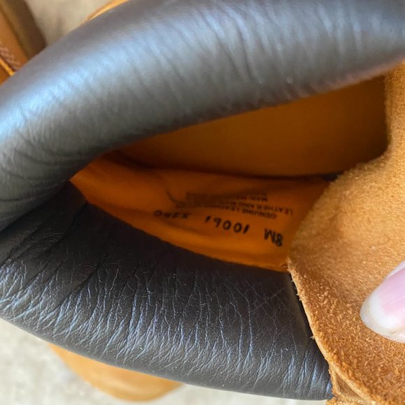 TIMBERLAND 6 Inch Waterproof Wheat Nubuck Boots 8M